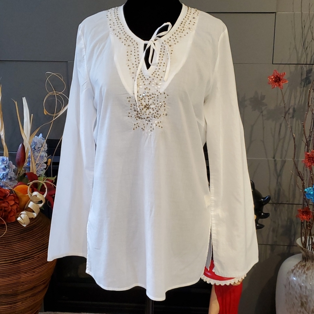 NWOT 100% Cotton Kurta Style Top